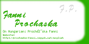 fanni prochaska business card